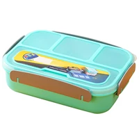 lunch boxs leak proof 4 grid with lid camping picnic portable food fruit storage container microwave bento box for kids school