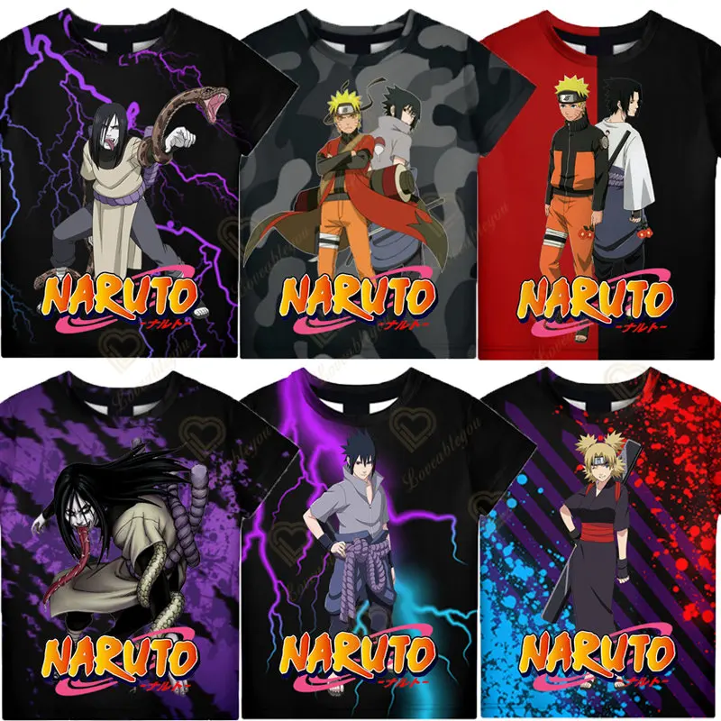 

Summer 2023 New 3D Printing Naruto Kakashi Cartoon T-shirt Boys and Girls Fashion Loose and Comfortable Fit 4-14T T-shirt
