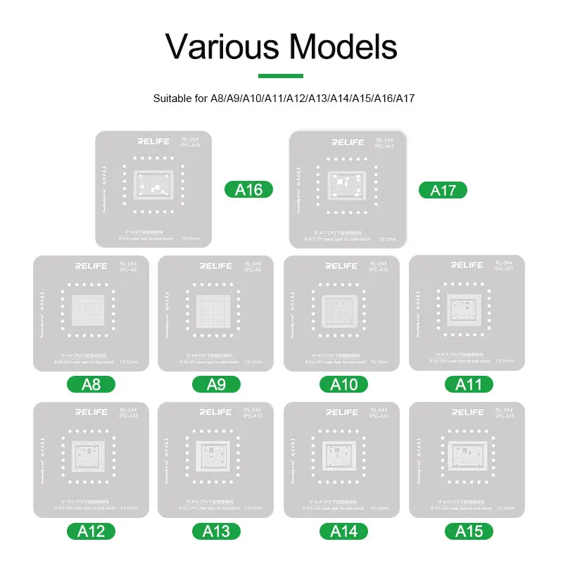 RELIFE RL-601MA Универсальная платформа трафаретов для реболлинга процессора iPhone A8-A17 IC