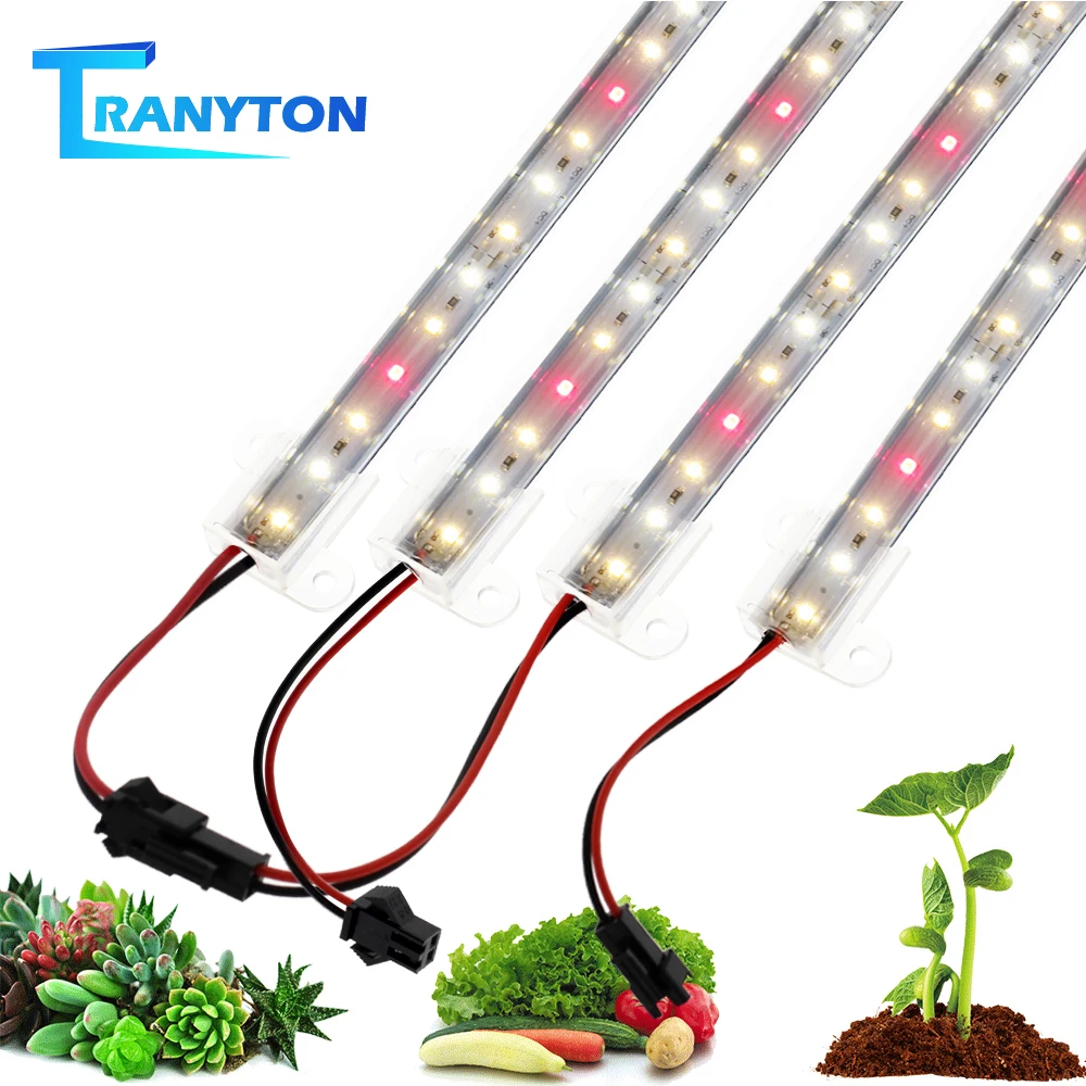 Barra de luz LED de 24V para cultivo, lámpara de tubo 2835, luces de cultivo de plantas para plantas de interior y flores, invernadero hidropónico
