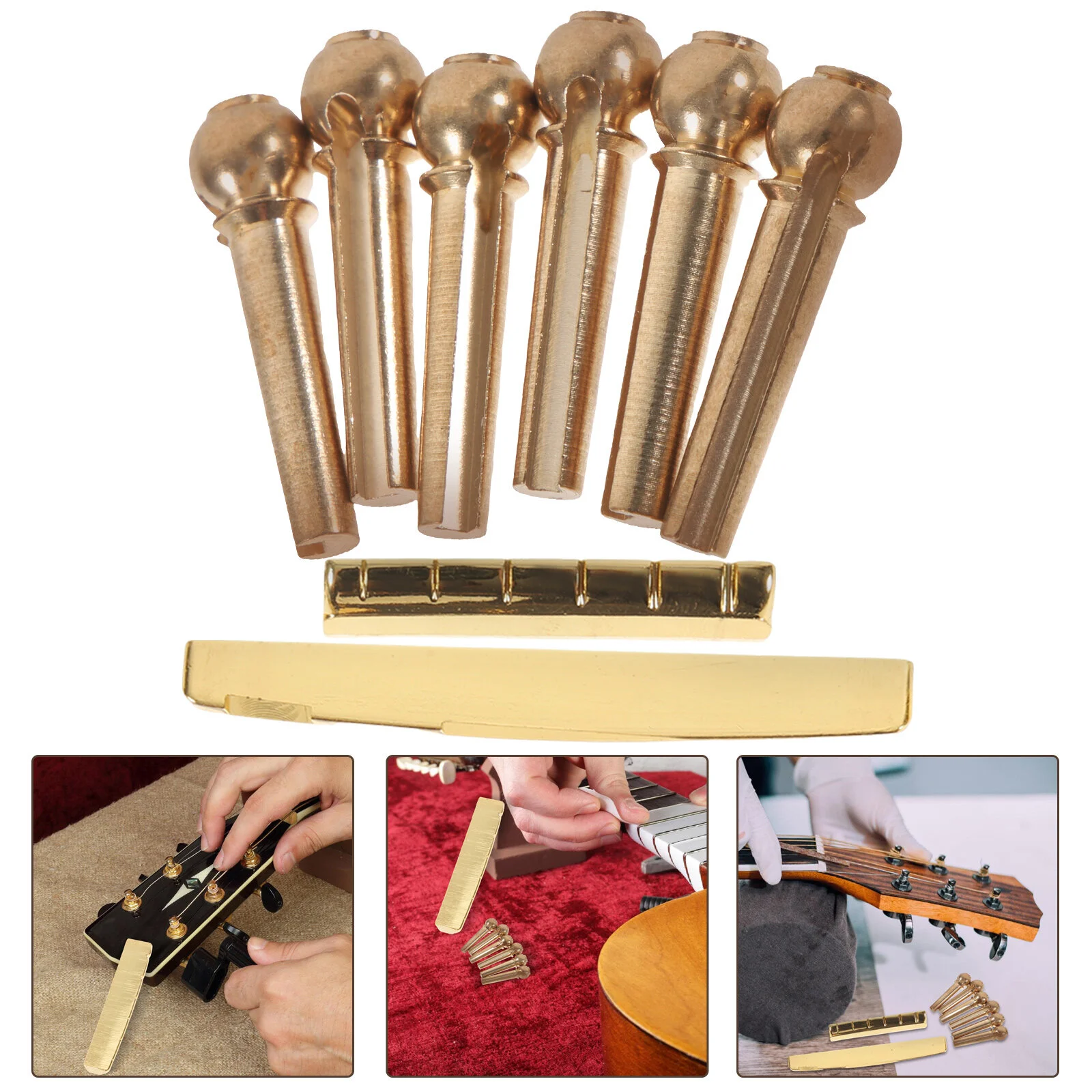 

Maintenance Supplies Guitar String Peg Bridge Pin Pegs Metal Copper Fixing