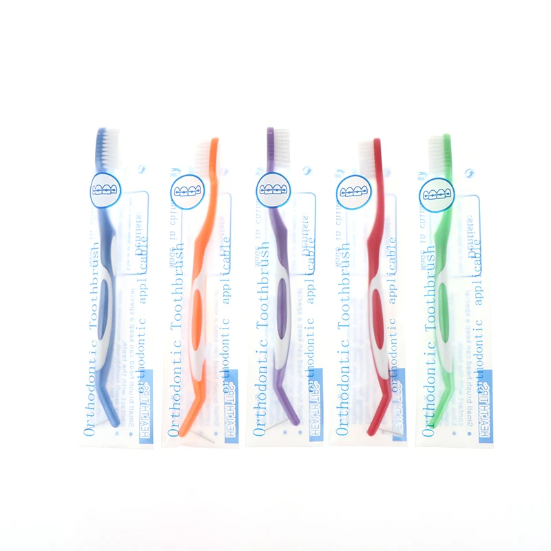 Ортодонтические зубные щетки двухсторонняя межзубная щетка V Trim End Tuft зубная для