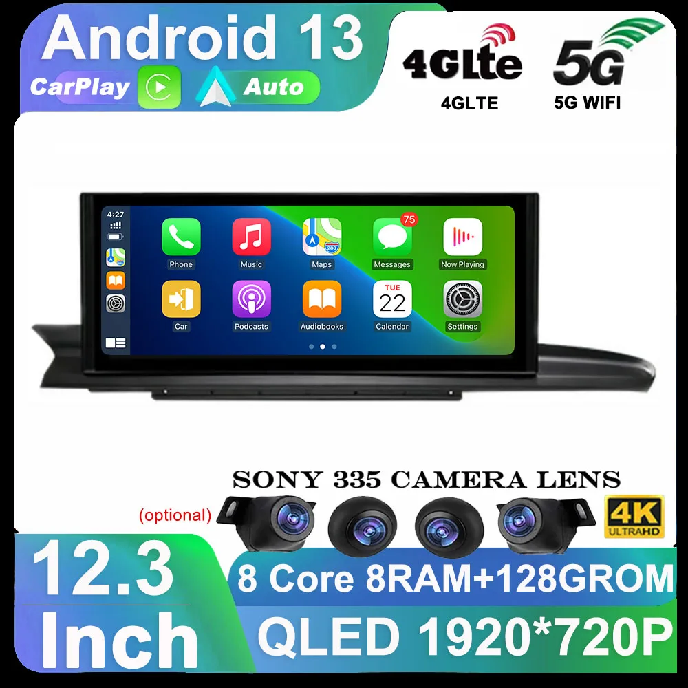 12 3-дюймовый сенсорный экран Android 13 для Audi A6 A6L A7 2012-2019 монитор мультимедийное