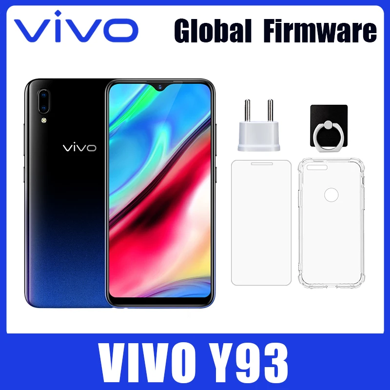 Смартфон VIVO Y93, 64 Гб ПЗУ, Восьмиядерный процессор, Android 8,1, экран 6,2 дюйма, камера 13 МП + Мп, распознавание лица, сотовые телефоны с двумя SIM-картами (случайный цвет)
