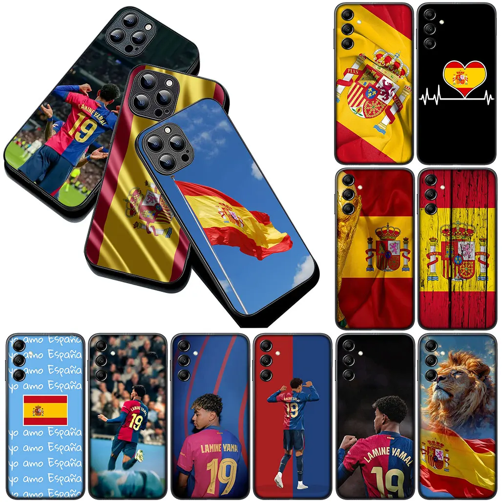 Испания Футбол No 19 Флаг для Xiaomi Redmi Note 14 13 ProPlus A4 A3 Pro Plus 13C 14C Pro+ 5G 4G Чехол телефона