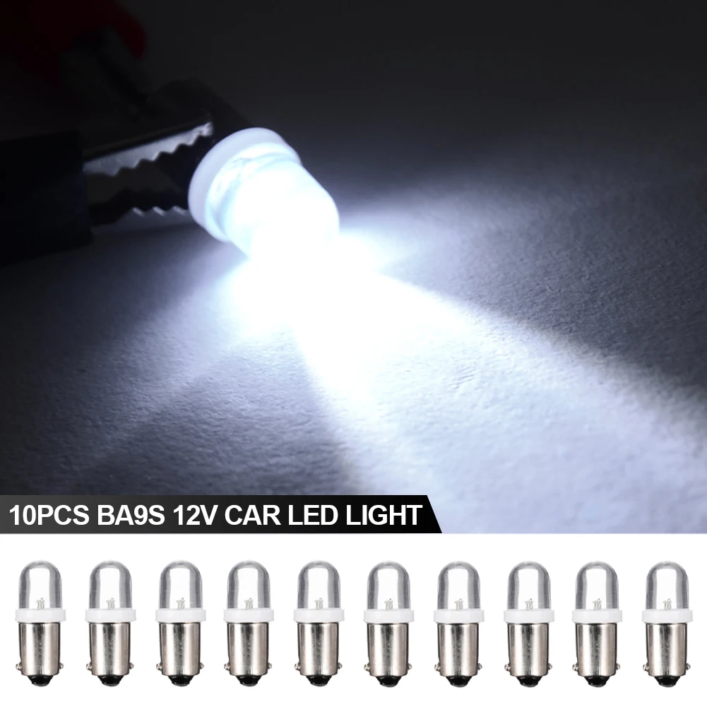 

Лампы светодиодсветодиодный BA9S для автомобиля, 12 В, T4W, 10 шт., для чтения