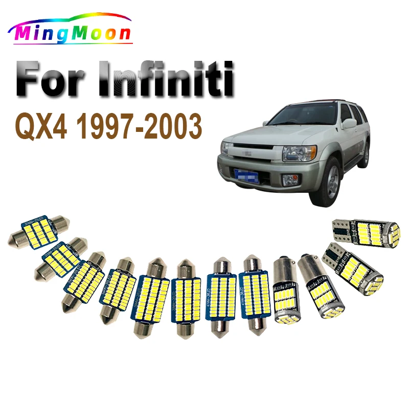 

13 шт., автомобильные аксессуары Canbus, лампа для Infiniti QX4 1997-1999 2001 2002