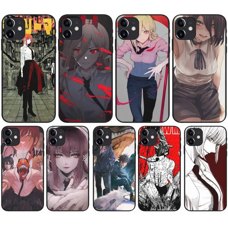 

Chainsaw Man Phone Case for iPhone 13 11 12 Pro Max mini 7 8 6 Plus XR X XS se phone Cover