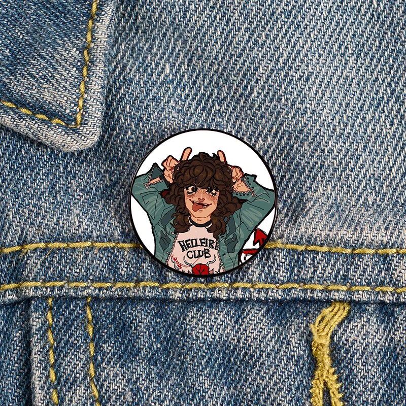 Винтажные броши на заказ Эдди мунсон гримаса булавка хеллфайер клуб рубашка