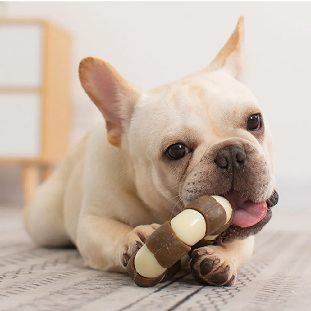 

Dog Chewing Bone Toy Reusable Pet Tooth Cleaning Toys For Aggressive Chewers Juguetes Para Perro игрушки для собак Dog Toys
