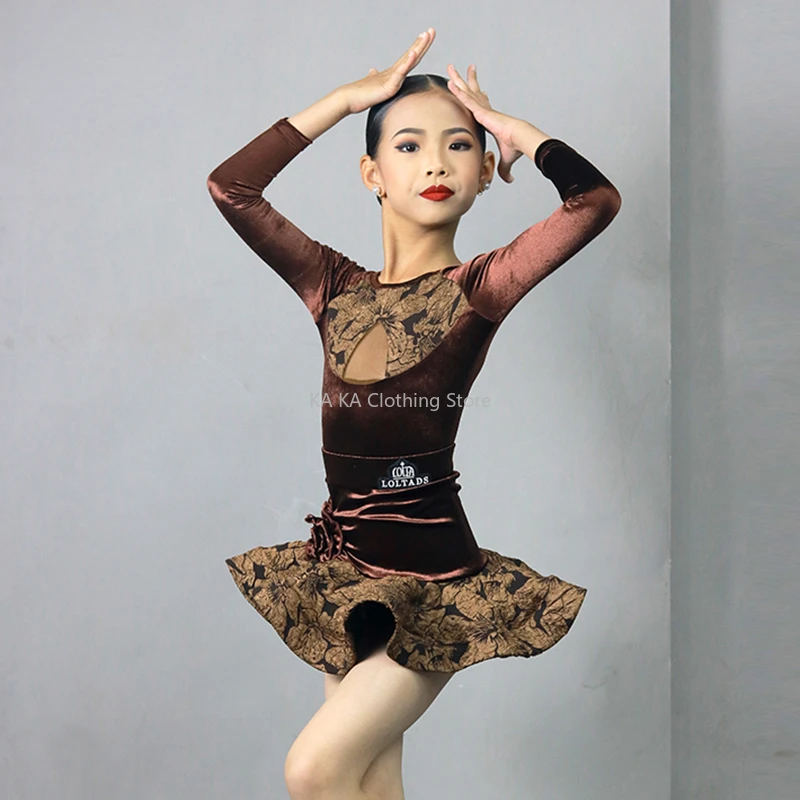 Женское платье Samba для девочек соревнований платья бальных танцев детская одежда