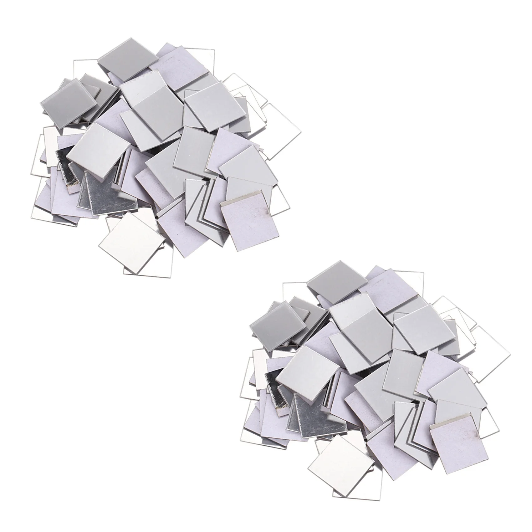 Зеркальная фотонаклейка 200 шт 3D Стик (серебристый)