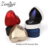 fashion heart led light earrings jewelry box jewelry box gift ring box jewelry box necklace box storage box wholesale