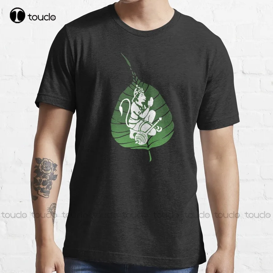 

Футболка с изображением листьев, Властелин Hanuman, модные Необычные Забавные футболки для отдыха в стиле Харадзюку, футболки с цифровым принт...