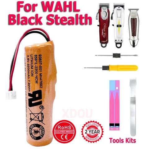Аккумулятор XDOU для Wahl Black Stealth, Beretto Chrome Magic Clip