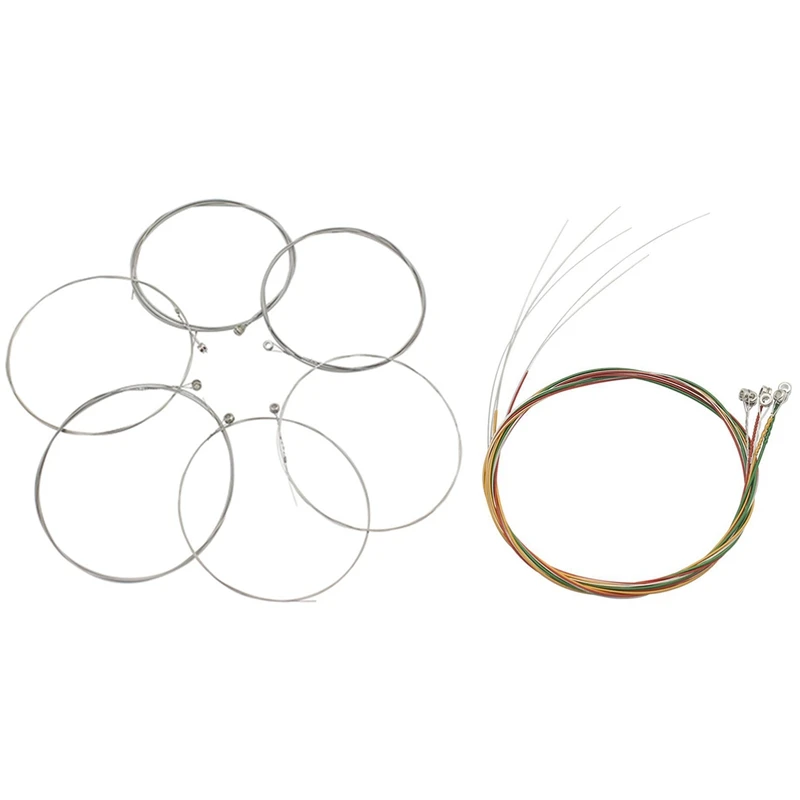 

12 шт. струн для электрогитары IRIN: 6 шт., E103, цветная сталь с покрытием + медный сплав, 6 шт., E101, 0,010-0,046 дюйма, сталь