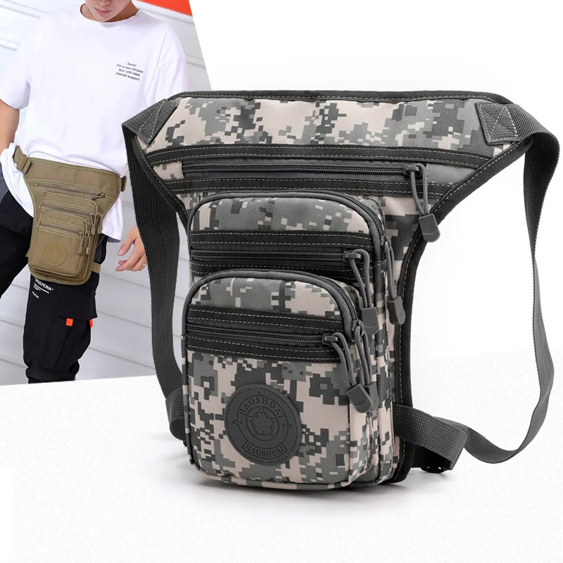 New Organize Men's Fanny Pack for Bicycle Hiking Running Sports Waist Bags Tear Resistant Leg Bag Tactical Sling Nylon Pack