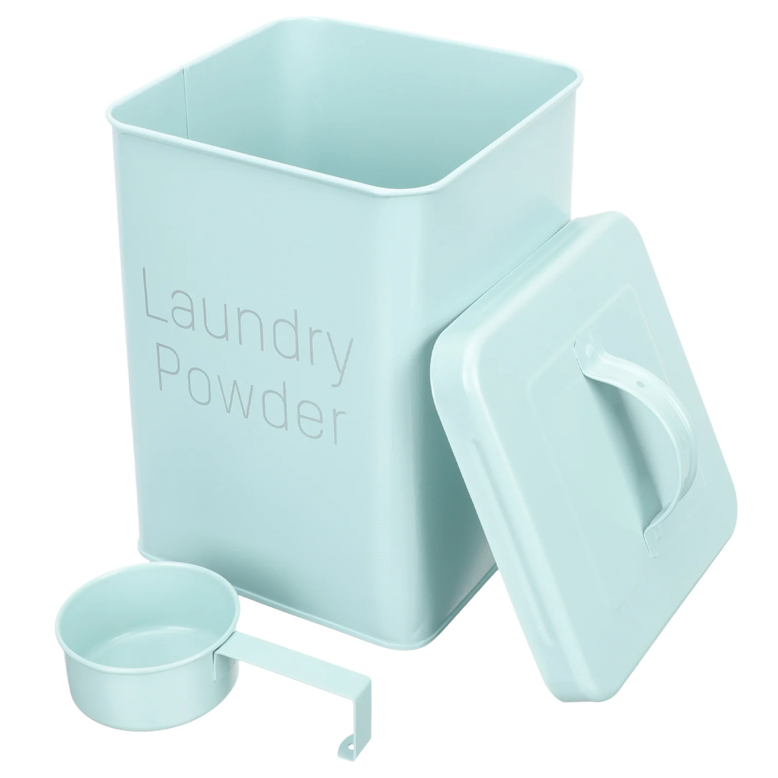 

Laundrydetergent Container Holder Storage Bucket Dispenser Washing Soap Metal Box Bin Canister Softenertin Beads Iron Condensate