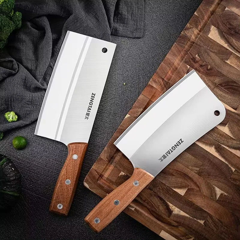 

4Cr13 Stainless Steel Kitchen Chef Knife Set Professional Chinese Meat Fish Slicing Vegetables Cutter Butcher Cleaver Knives