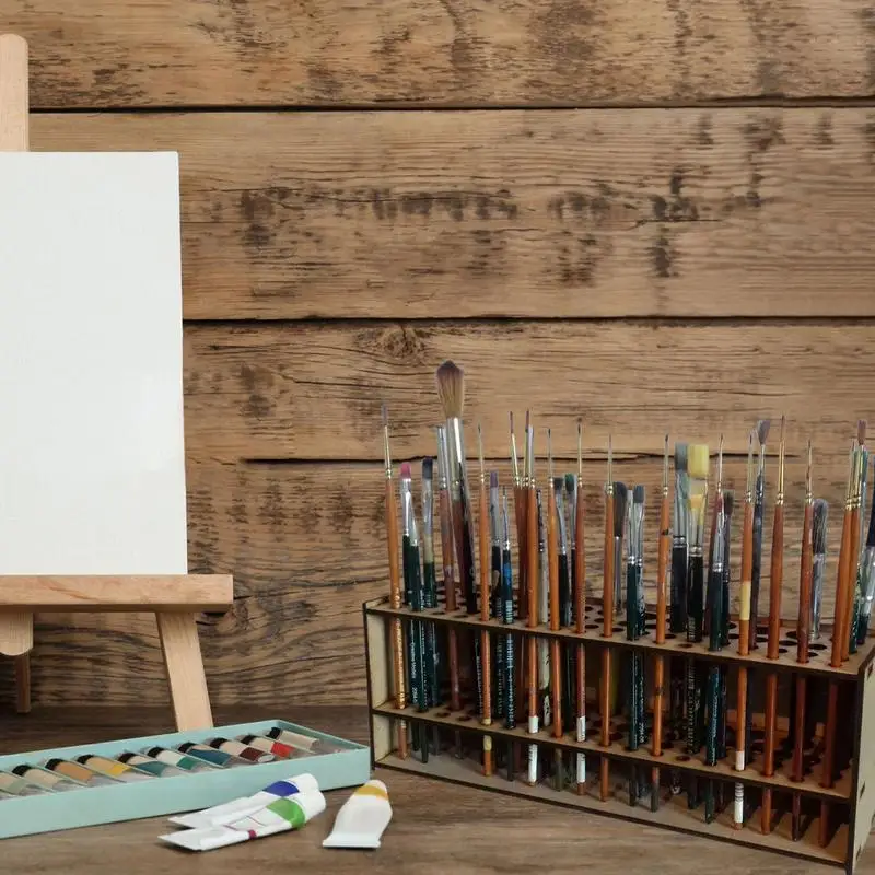 Держатель для ручек и кистей рисования настольный органайзер со съемным