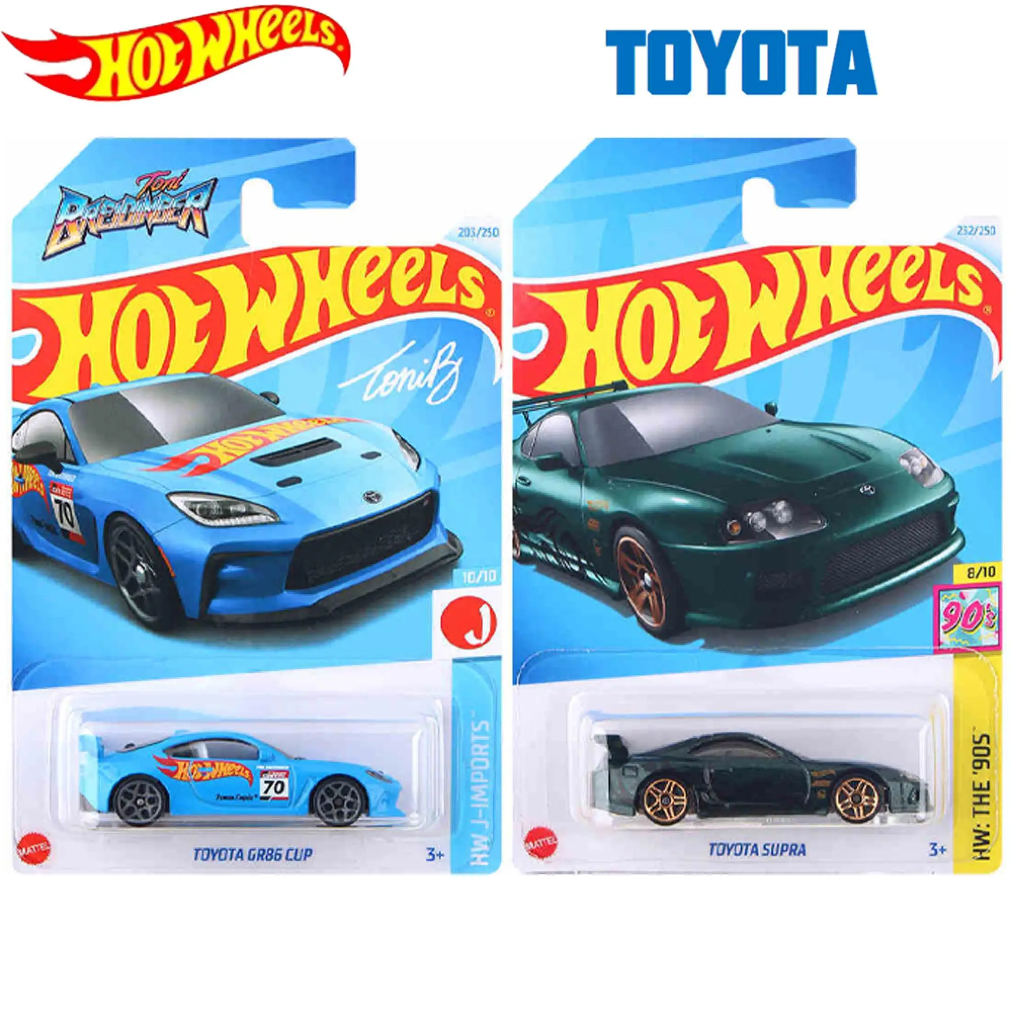2024 Hot Wheels Cars 94 Toyota Supra Gr86 Cup 20 Tacoma Модель автомобиля Игрушки для мальчиков