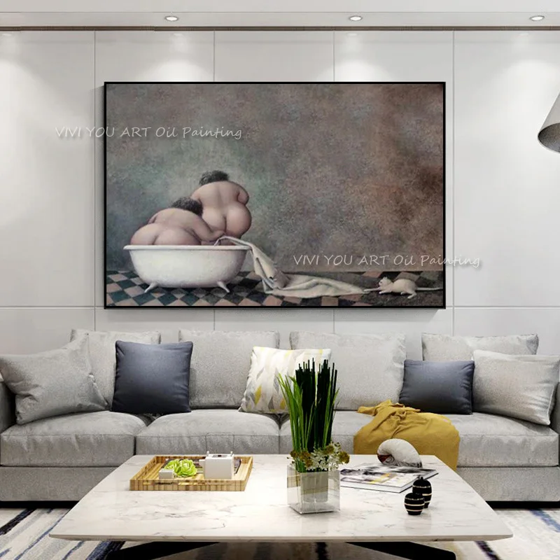 

Современное Абстрактное Искусство 100% ручная роспись масляными красками настенное искусство роспись на холсте с пышной грудью и бедрами настенные картины украшение для дома