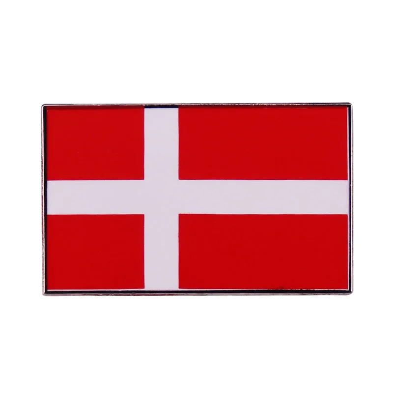 Датский флаг ювелирные изделия Подарочная булавка для одежды лацкан модный