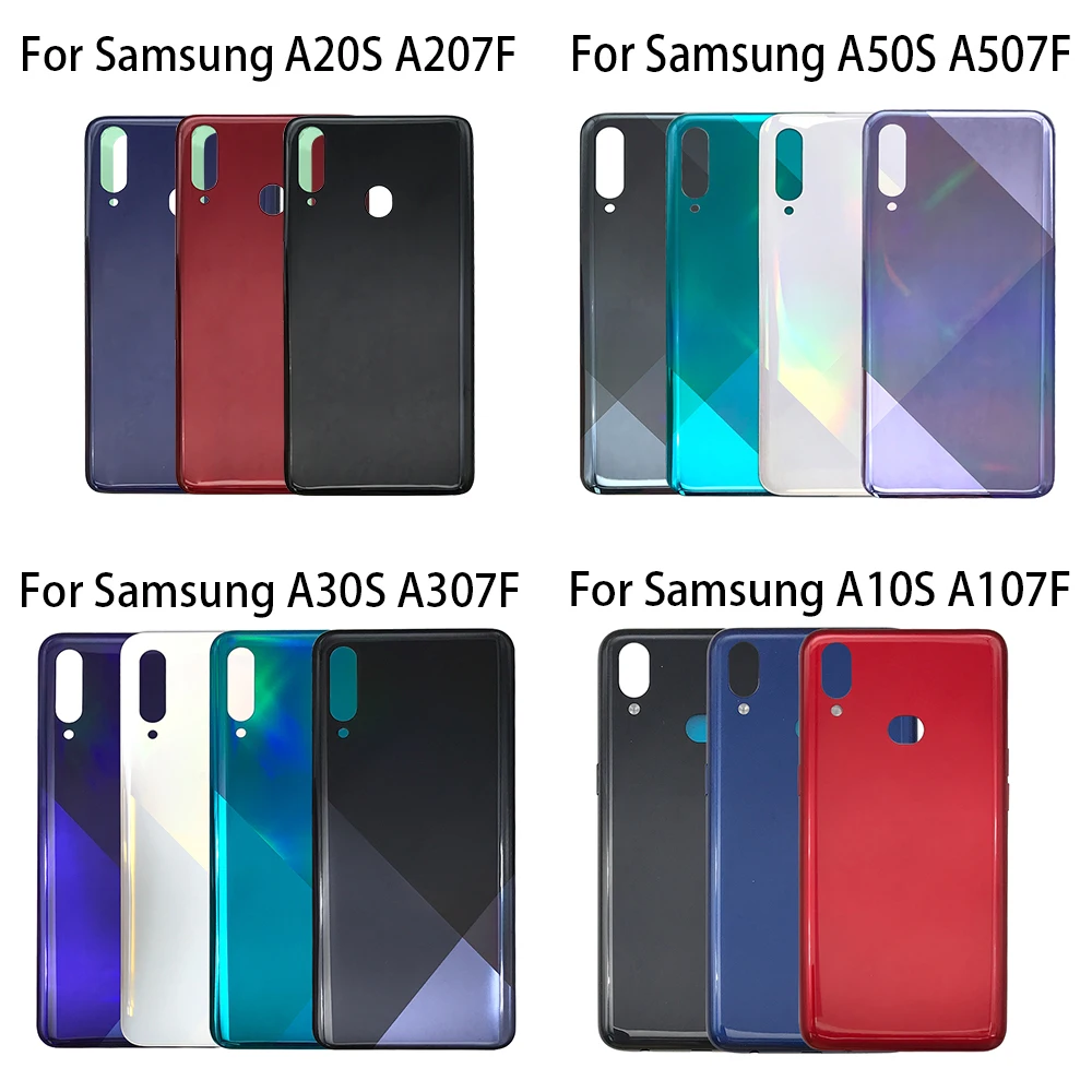 

Оригинальная крышка батарейного отсека задняя крышка для Samsung A10S A20S A30S A50S корпус из стекла с логотипом запасные части с боковым ключом