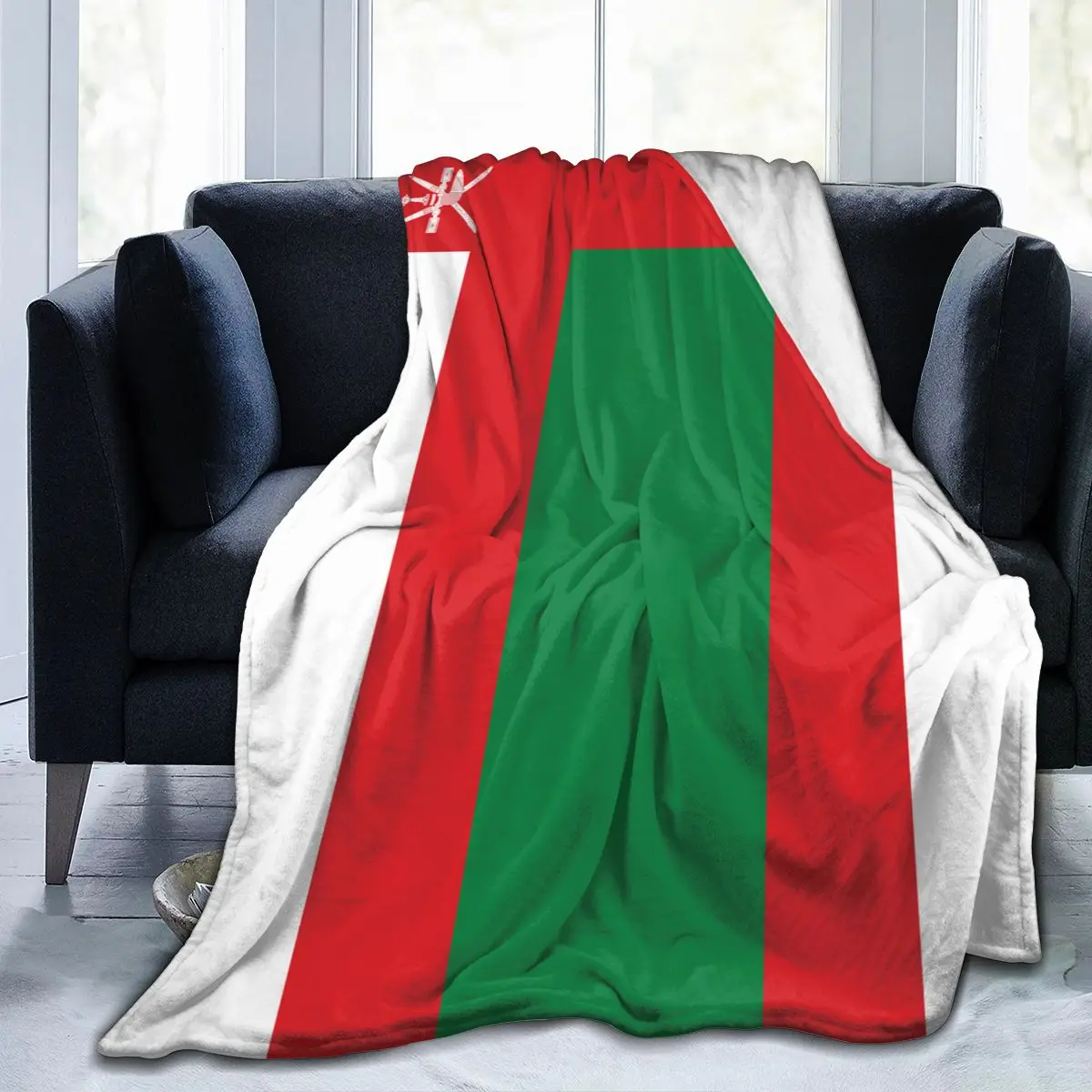 

Уникальное одеяло для семьи, друзей, флаг Омана, прочное супермягкое удобное домашнее Подарочное одеяло
