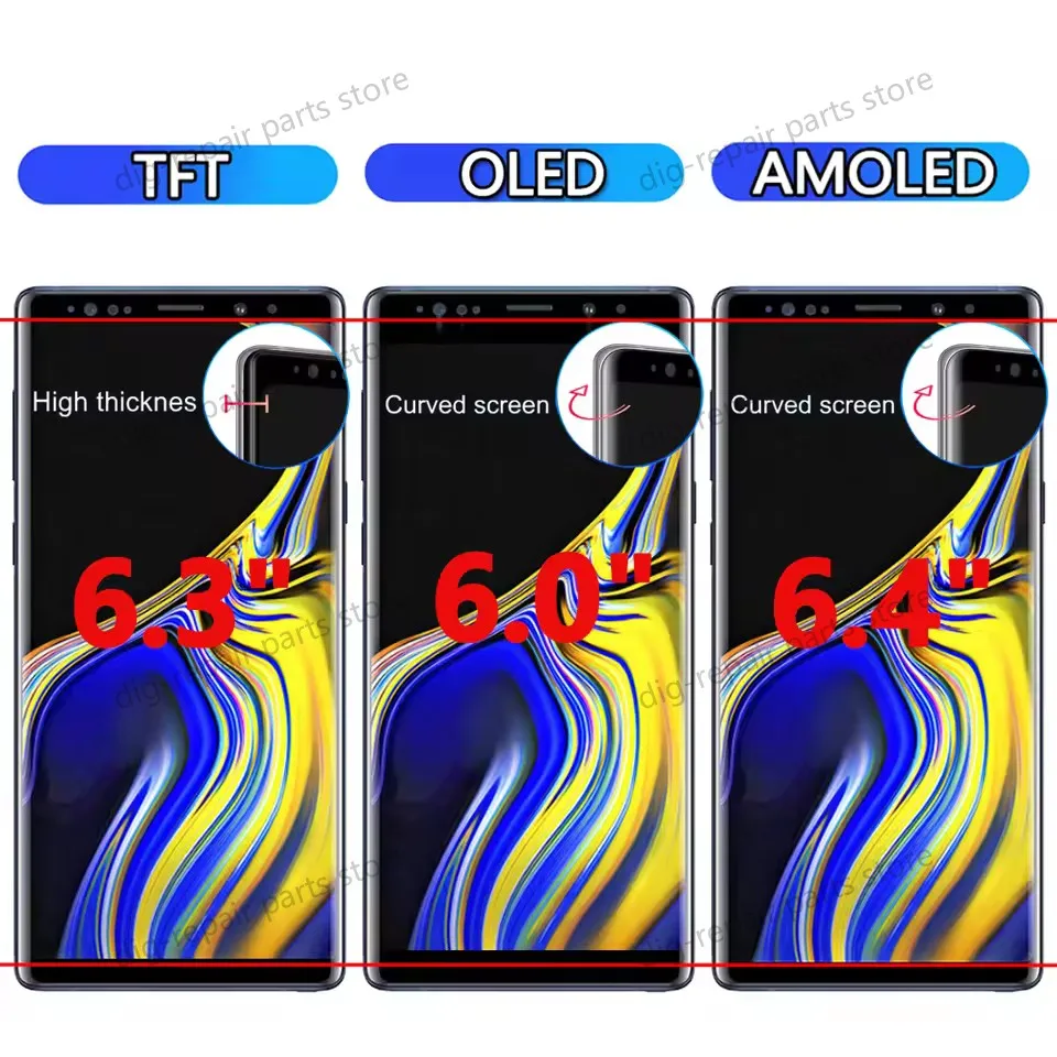 Фото 6,4-дюймовый AMOLED-дисплей для Samsung Galaxy Note 9, ЖК-дисплей, сенсорный экран, дигитайзер в сборе, для замены экрана Samsung Note 9 №3