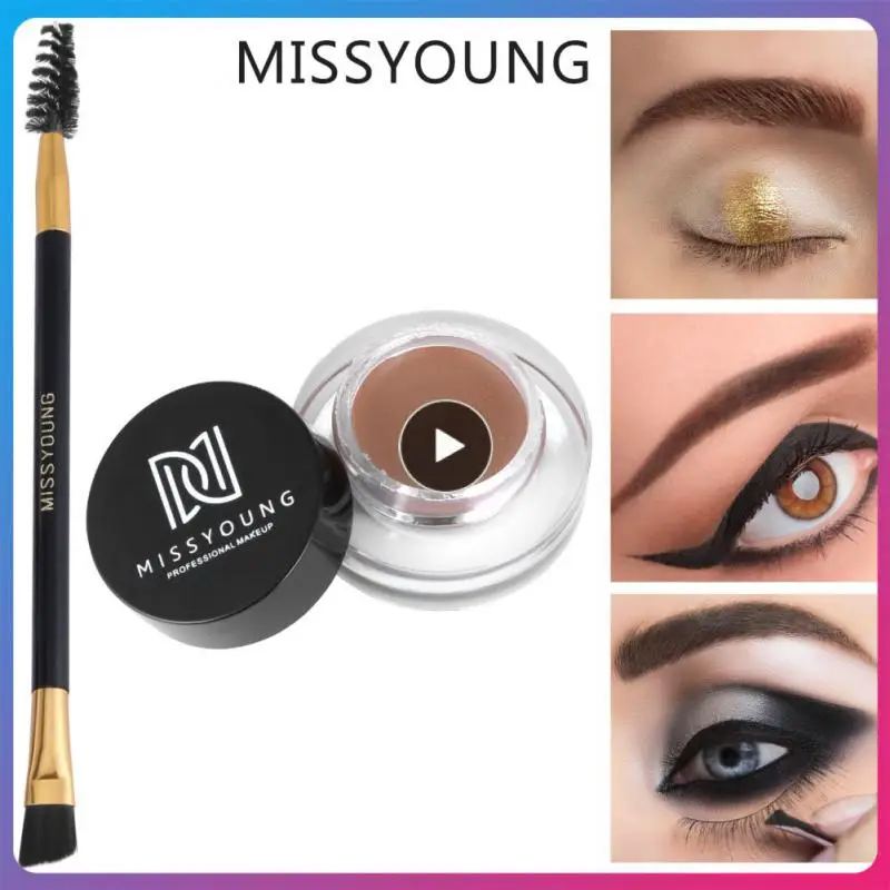 

Eyebrow Cream Eyebrow Brush Set Waterproof Long Lasting Non-marking Eyebrow Cream Cosmetic 3 Color