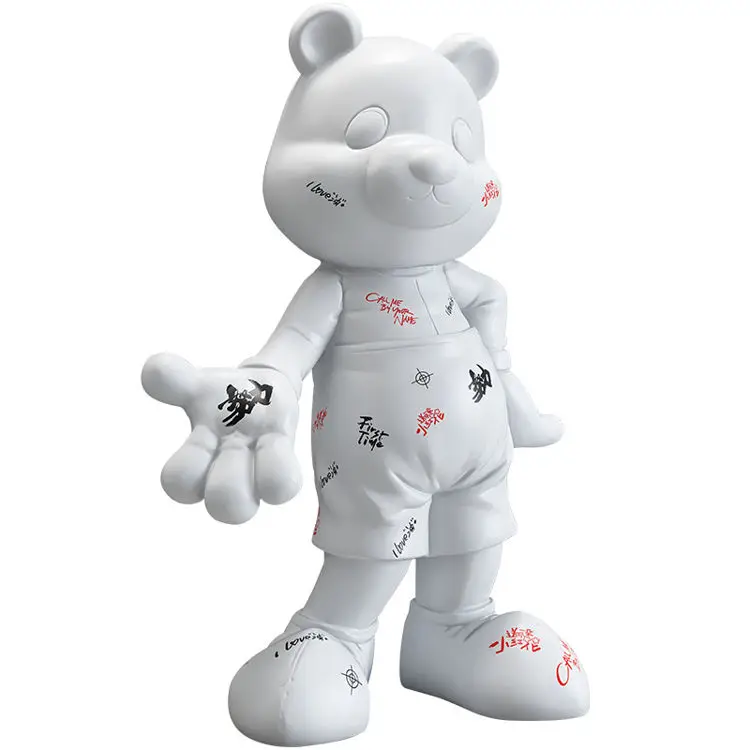 

Bear Ornament Luxury Home Decoration Things Floor Stand Tabletop Deco Orso E La Statua Modern Creative White Bear Statue