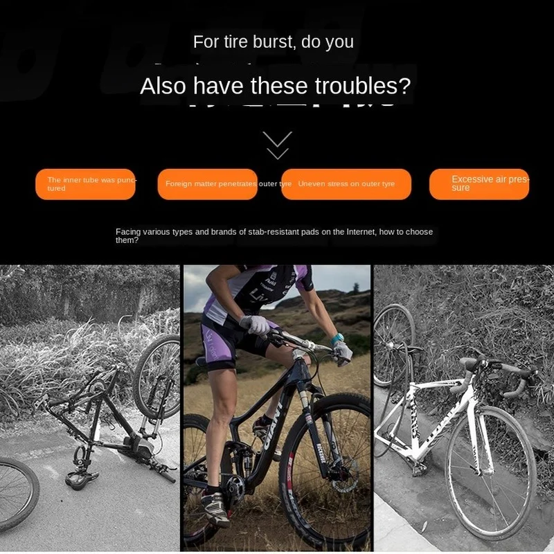 

Противоударная подушка для шин, оборудование для дорожного и горного велосипеда, внутренняя трубка, взрывозащищенный ремень, подходит для 26, 27,5, 29 дюймов 700C