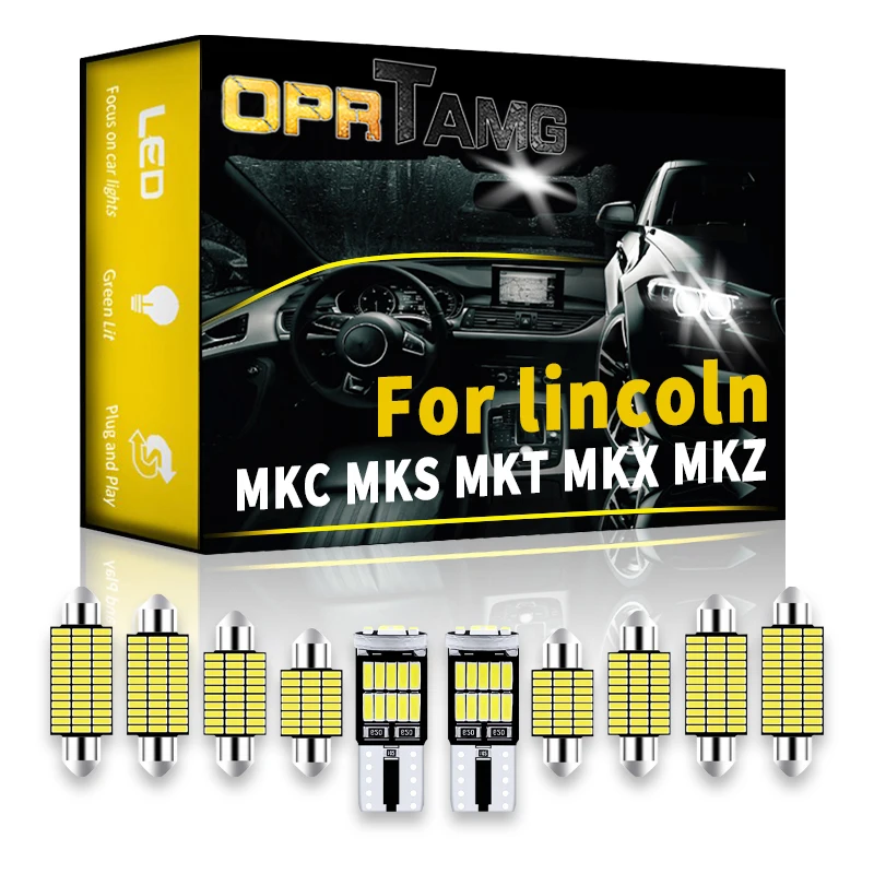 

OPRTAMG For lincoln MKC MKS MKT MKX MKZ 2004 2005 2006 2007 2008 2009 2010 2011 2012-2022 Vehicle LED Interior Light Kit Canbus