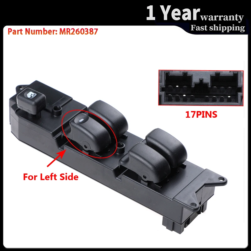 

Переключатель Стеклоподъемника MR260387 MR194826 17 Pin для Mitsubishi magnL-200 um 2002 2003 2004 2005 2006