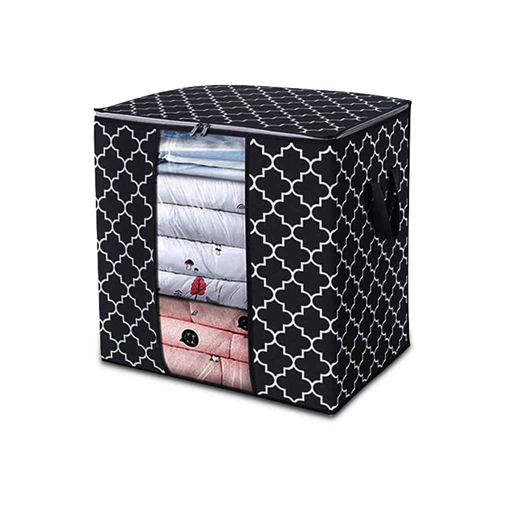 

Foldable Clothes Quilt Storage Bag Blanket Closet Sweater Organizer Box Sorting Pouches Clothes Cabinet Container Home Organizer