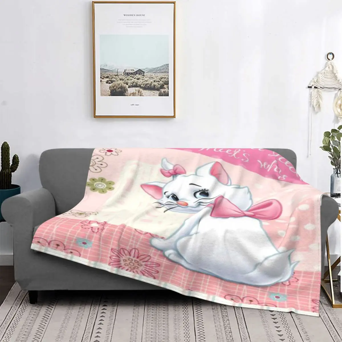 

Aristocats-Manta a cuadros para cama, cobertor para sofás, 141x200, 220
