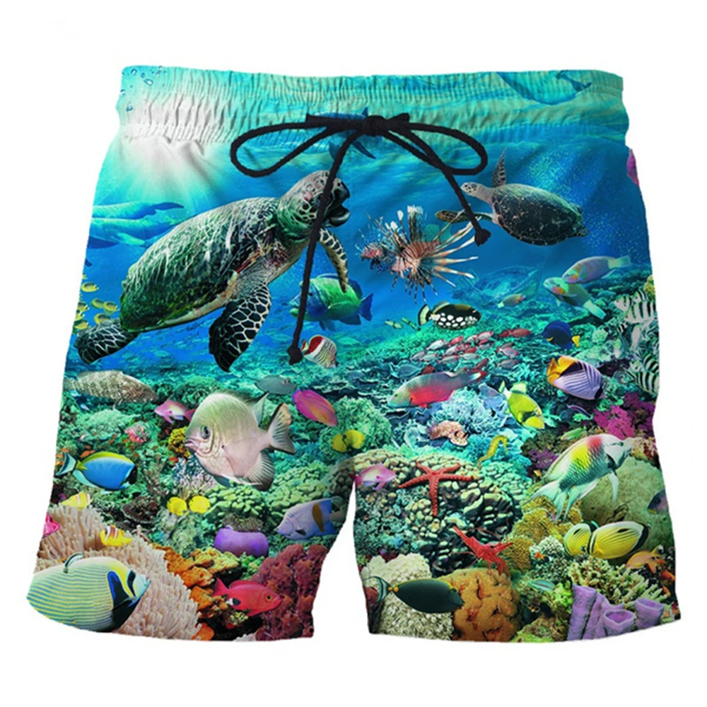 

2023 3D Printing Summer Men's Woman Hawaiian Beach Shorts Swimsuit Casuals Oversize Pants Swimwear Clothing