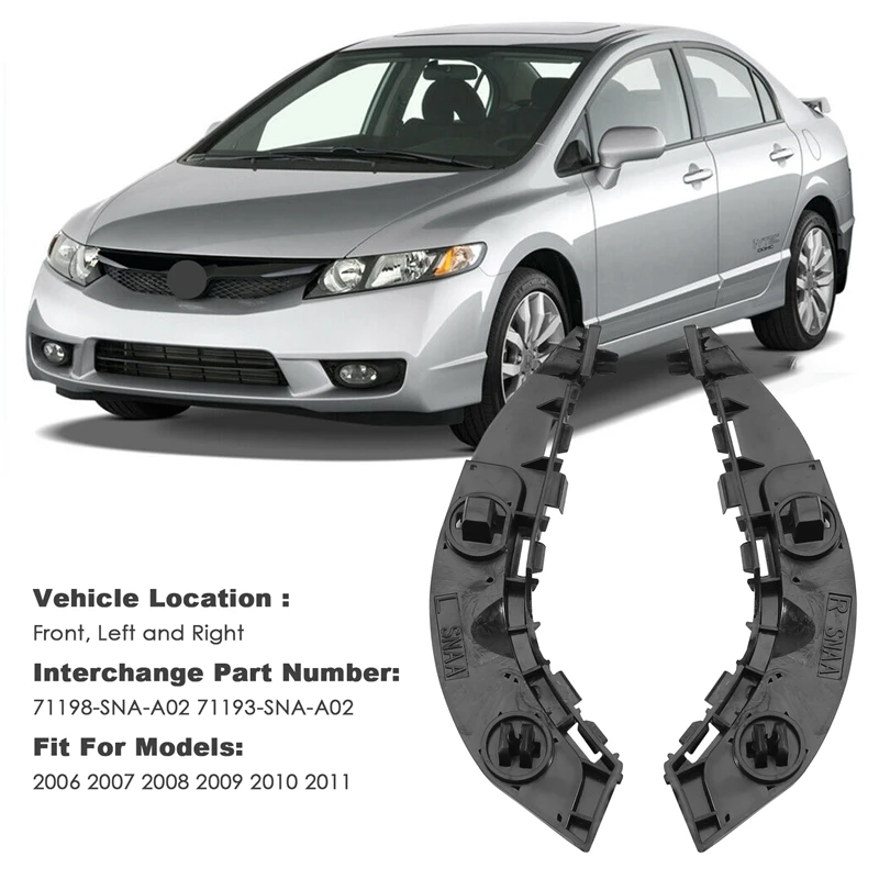 Кронштейн переднего бампера автомобиля для Honda Civic 2006 2007 2008 2009 2010 2011 71198-SNA-A02