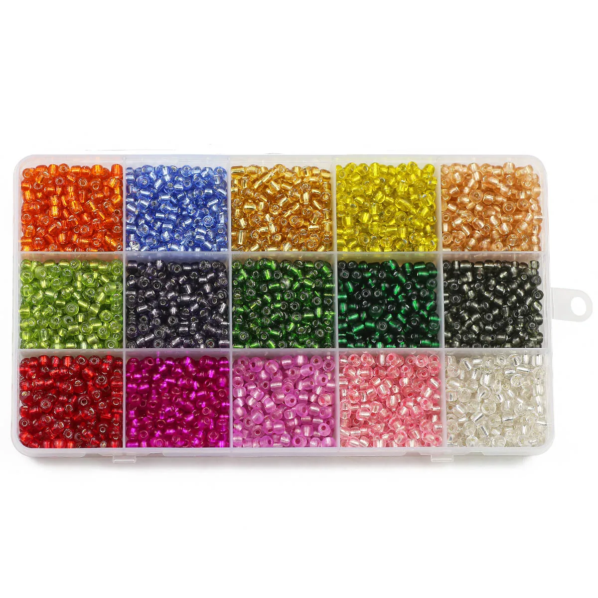 Прозрачные стеклянные бусины-разделители разных размеров