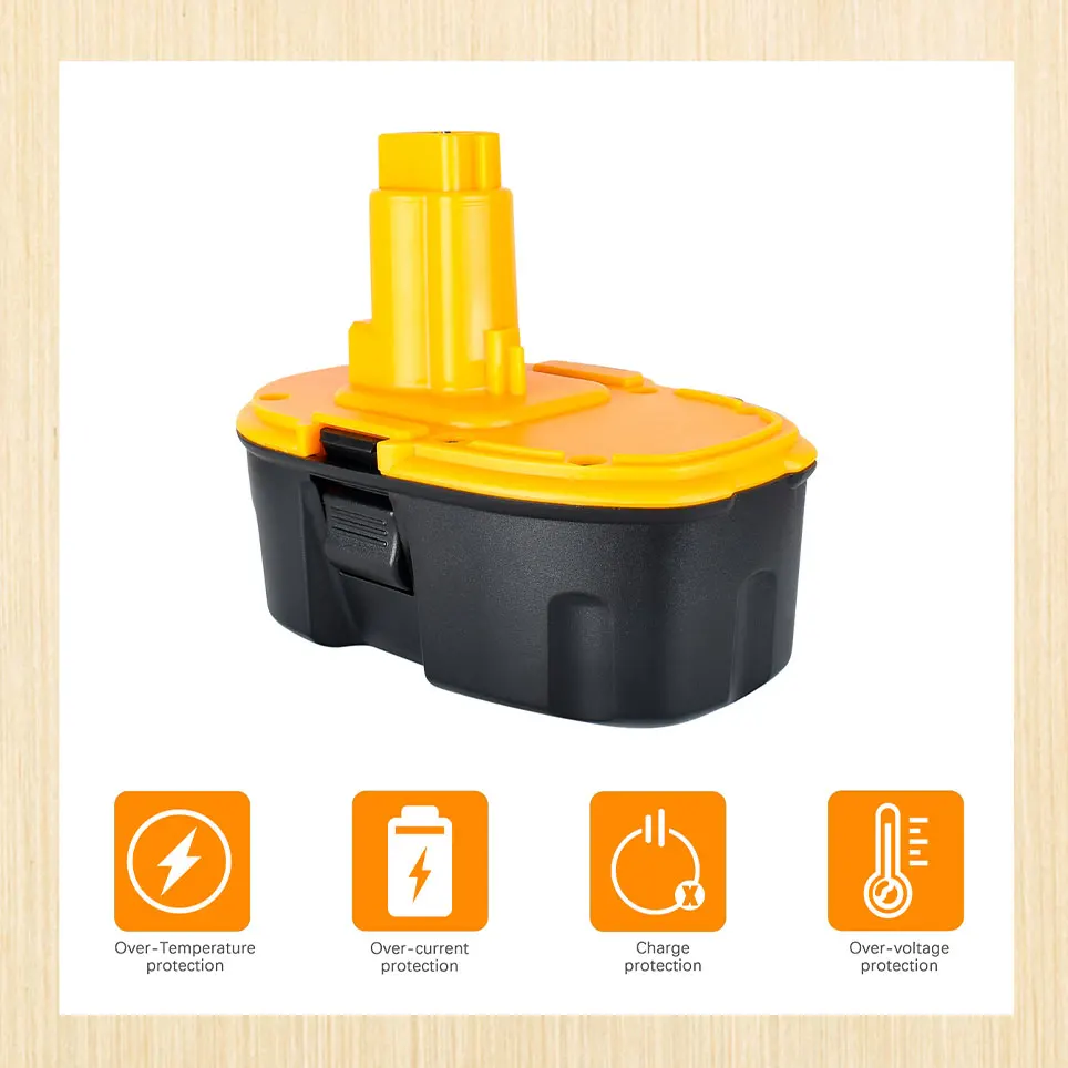 

2022 18V 12800mAh NiMH Power Tool for DeWalt DC9096 DE9503, DE9503-XJ, DW9095, DW999K2, DC926KA, DW999K-2 Replacement Battery