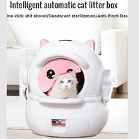closed sandbox cat litter box self cleaning auto smart animal toilet sand box for large cats anti splash articles for pets gift