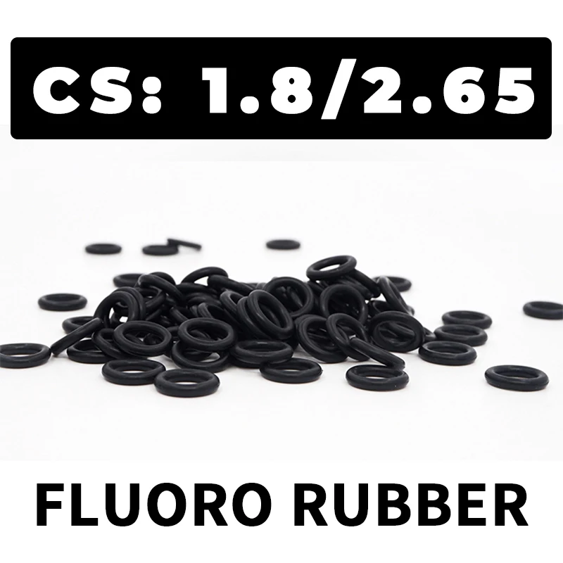 

Толщина CS1,8/2,65 мм, черное уплотнительное кольцо FKM FPM, уплотнительная прокладка из фторкаучука, эластичное резиновое кольцо шайбы