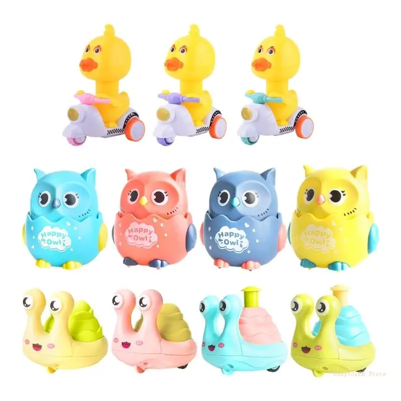 

Y4UD мультяшная утка в форме трения Push And Go игрушка для автомобилей для детей