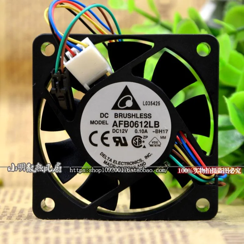 

New Original CPU Radiator For Delta AFB0612LB 6015 12V 0.10A 6cm Double Ball Mute 4-wire PWM Chassis Cooling Fan