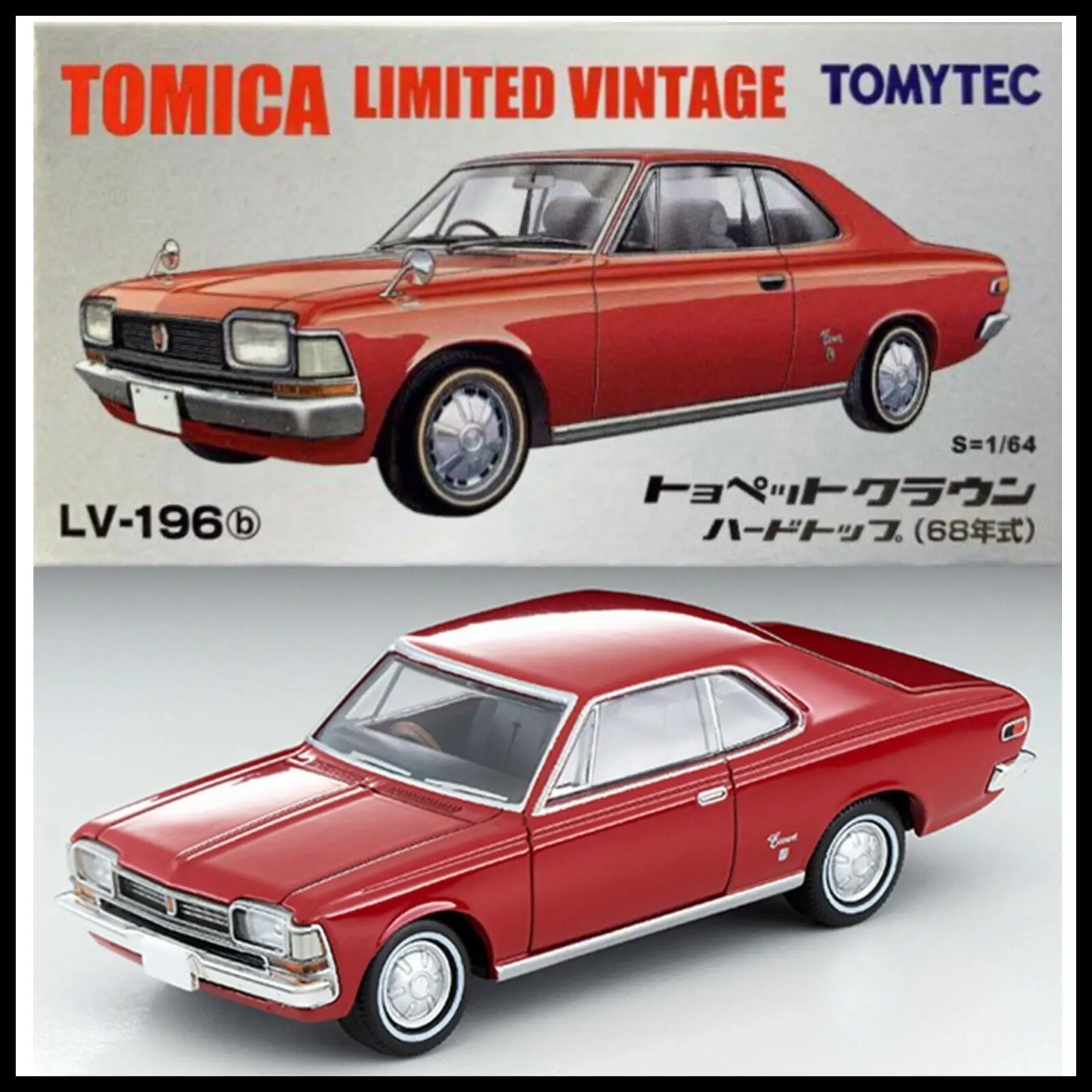 

Tomica Limited Vintage LV-196b CROWN HARDTOP 68' 1/64 NEW TOMYTE DieCast Model Car Collection Limited Edition Hobby Toys