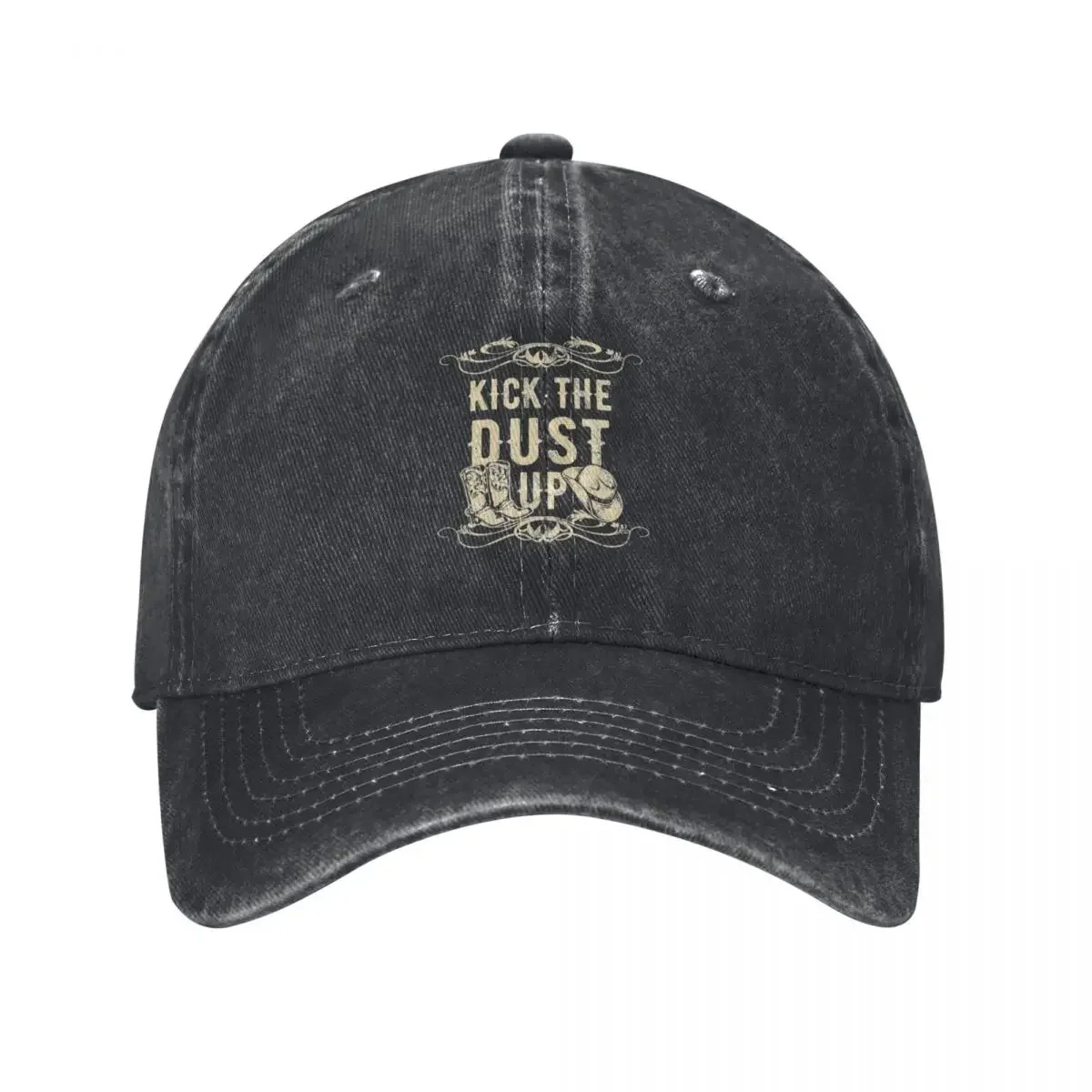 Фото Футболка Kick The Dust Up в винтажном стиле кантри для танцоров, модная пляжная кепка для рыбалки, мужская брендовая кепка, кепка для женщин и мужчин №1