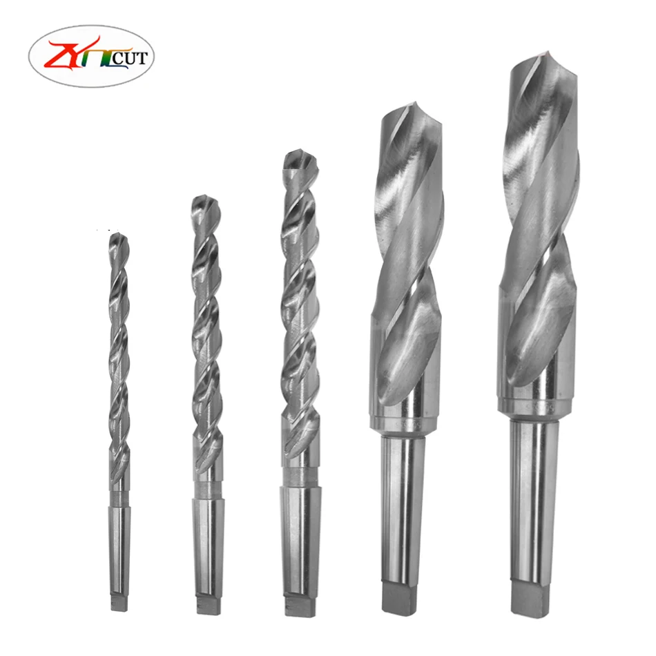 HSS Lengthen Cone Shank Bit 12 15 20 30 35 40 45mm Lenght450 500 600mm Special taper shank drill  HSS Extended taper shank bit