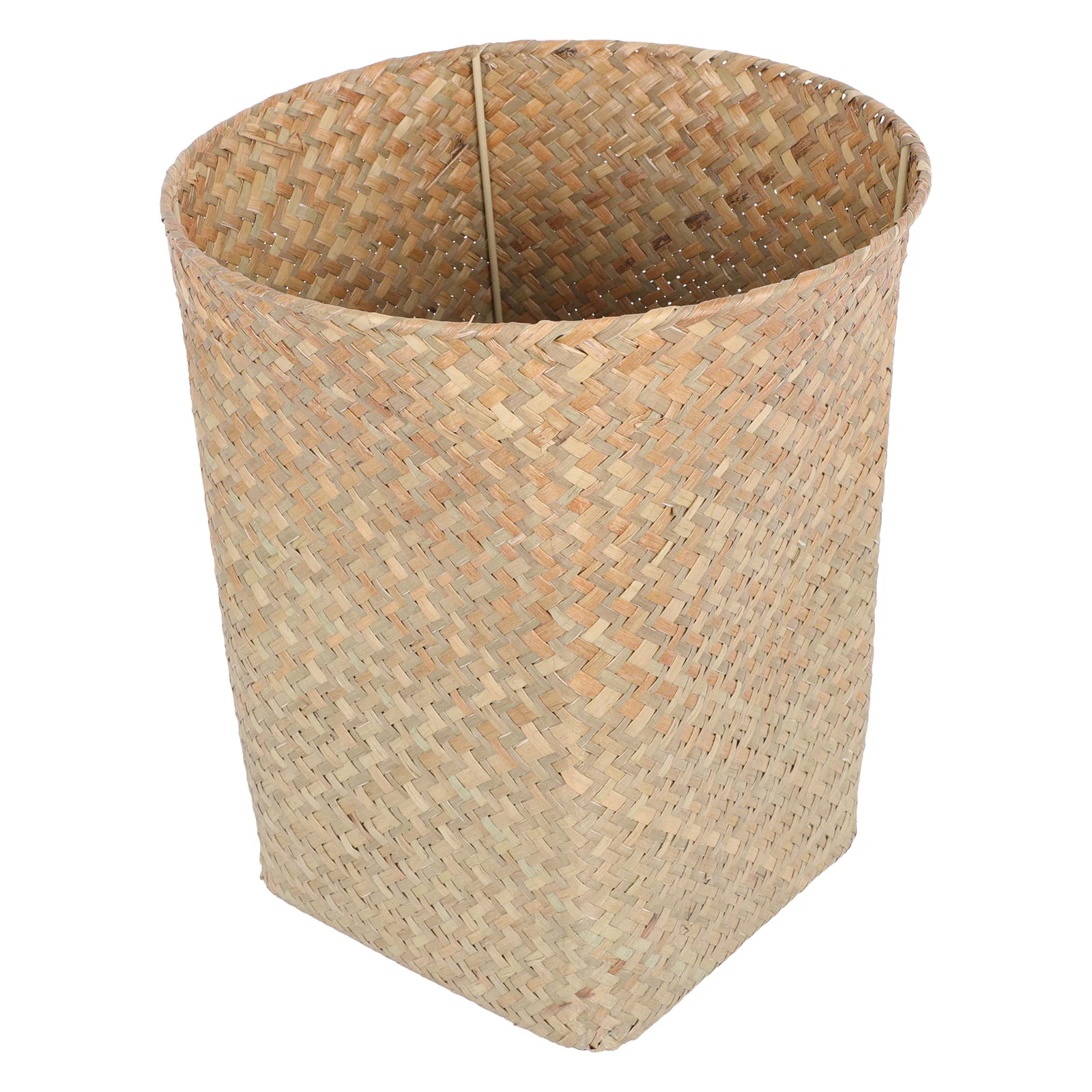 

Basket Can Trash Waste Woven Storage Bin Rattan Wicker Garbage Rubbish Seagrass Straw Wastebasket Container Baskets Paperlaundry