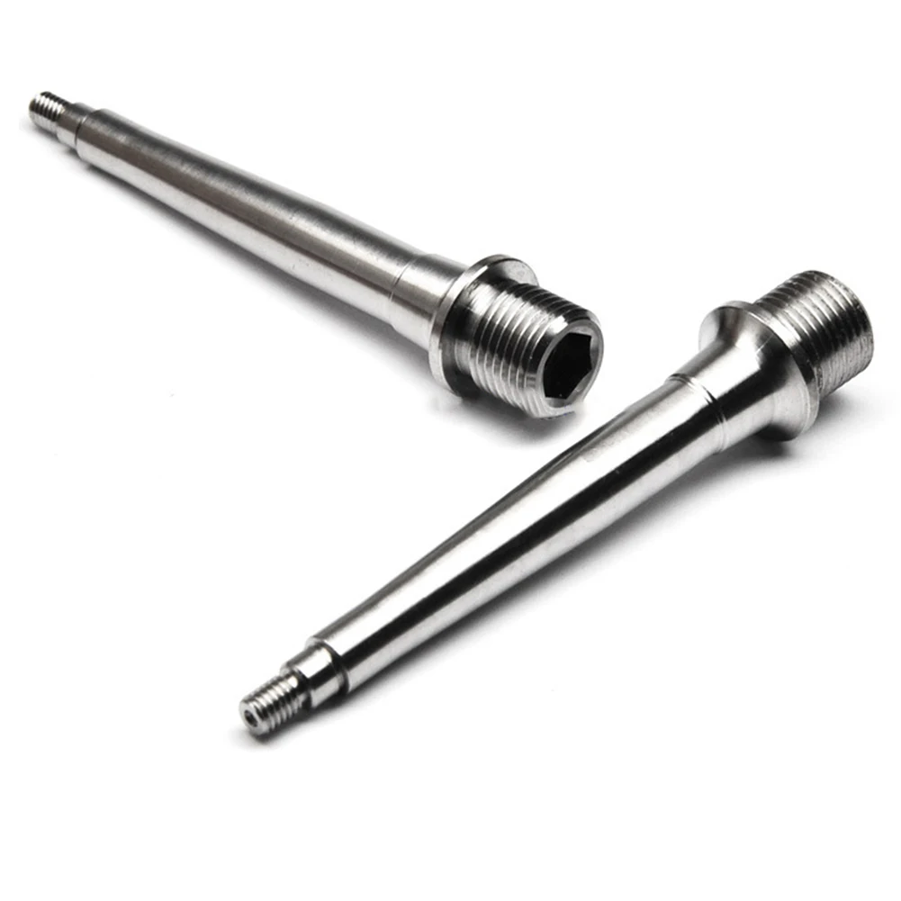 

Practical Pedal Spindles Pedal Spindle Axle 2pcs New Version Old Version TC4/GR5 Titanium Color Titanium Alloy